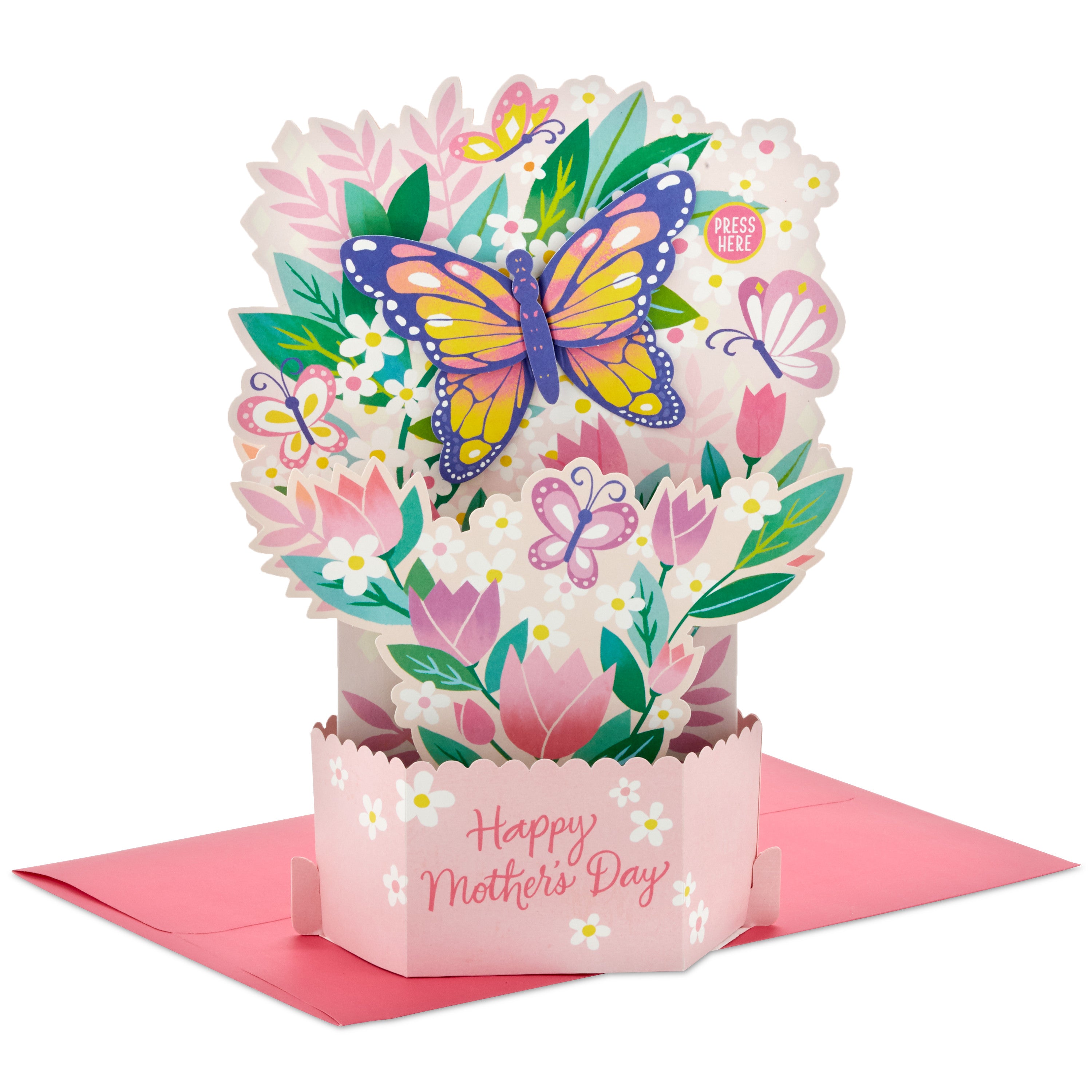 Paper Wonder Mothers Day Pop Up Card with Sound and Motion (Butterfly Garden)