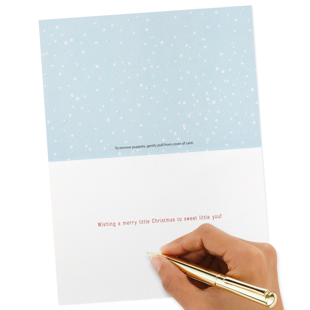 Signature Christmas Card for Kid (Removable Finger Puppets)