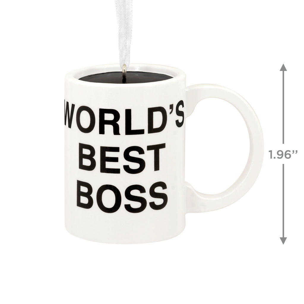 The Office World's Best Boss Coffee Mug Christmas Ornament