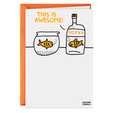 Shoebox Funny Birthday Card (Vodka Goldfish)