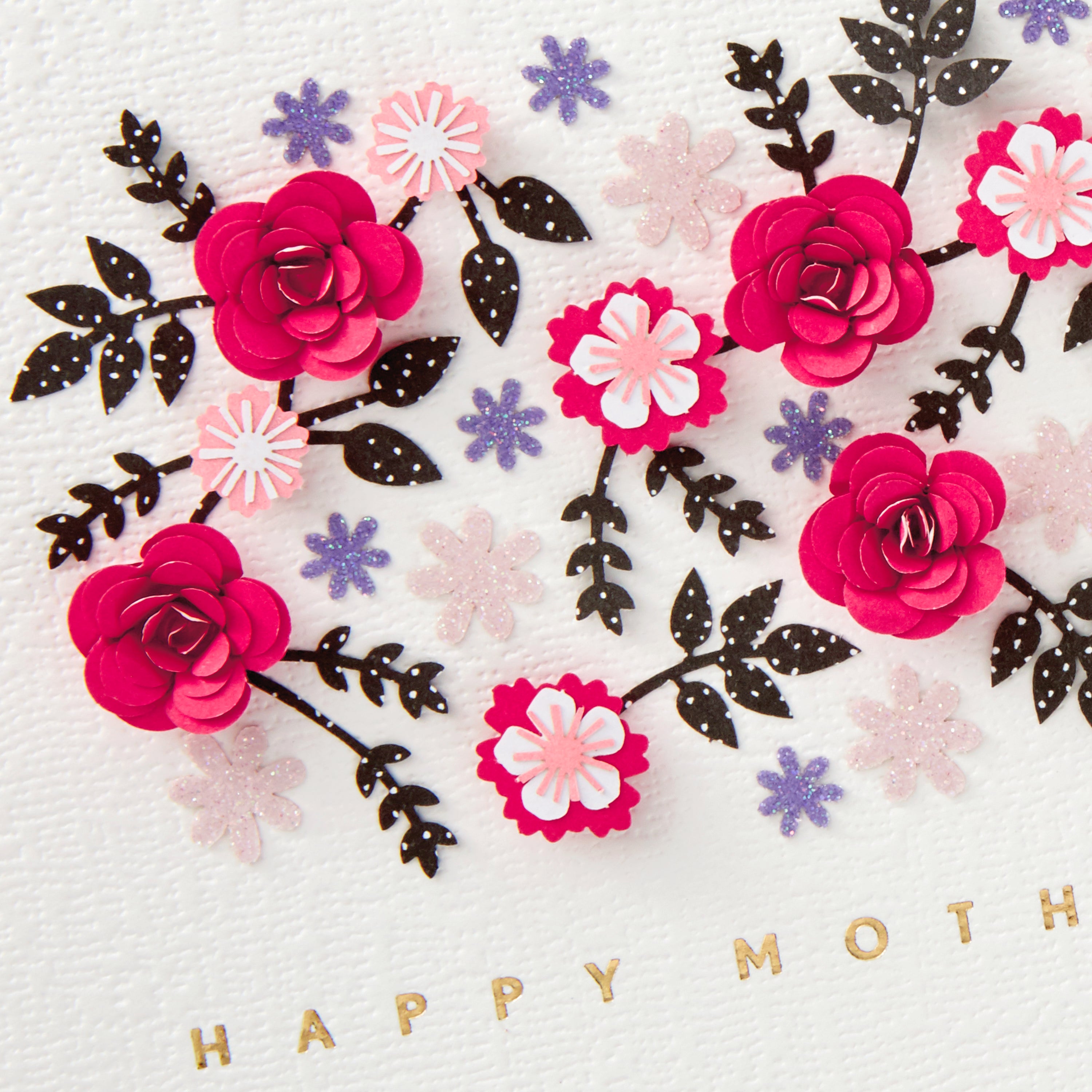 Signature Mother's Day Card (Cut Paper Flowers Have a Wonderful Day)