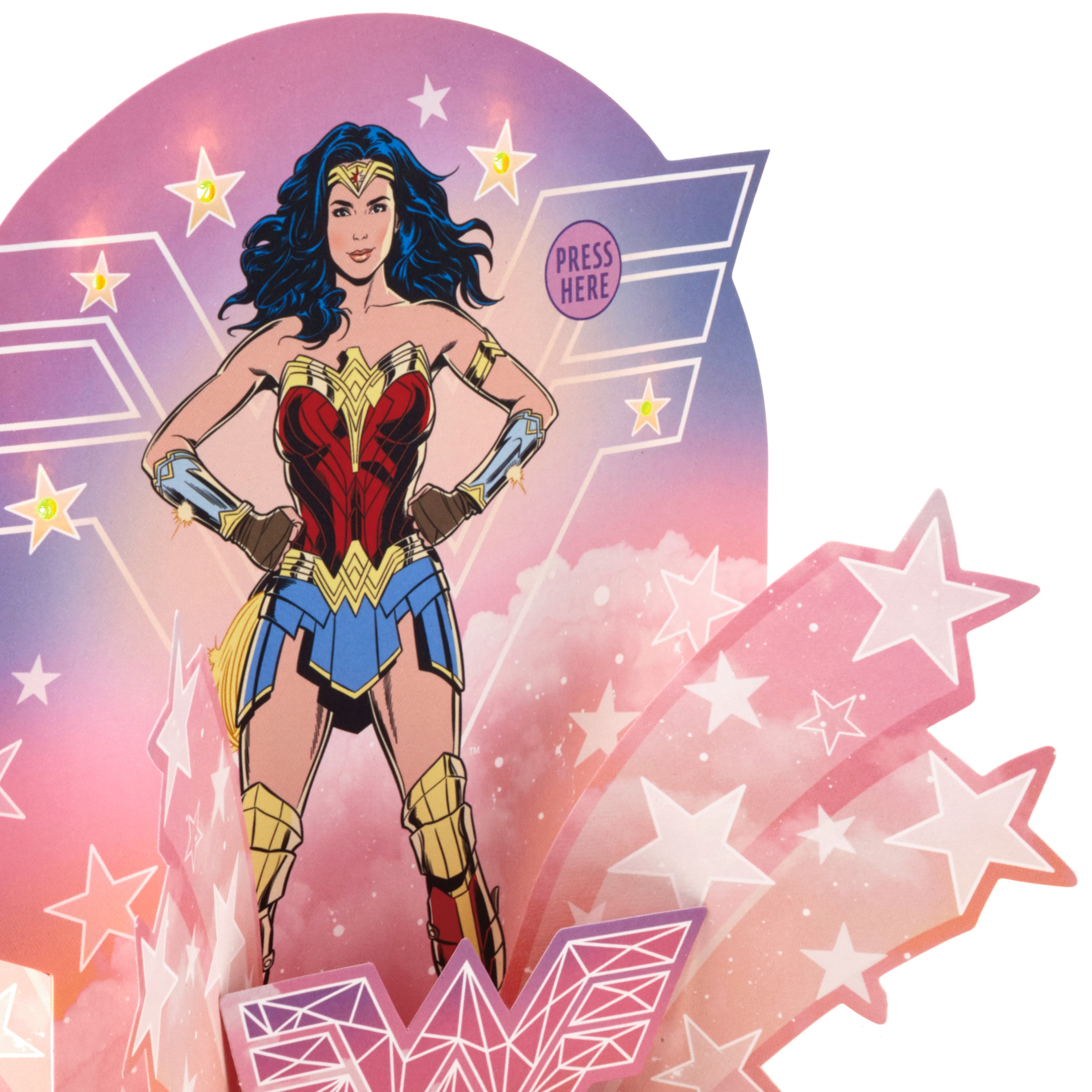 Wonder Woman Paper Wonder Pop Up Birthday Card with Music (Plays Wonder Woman Theme)