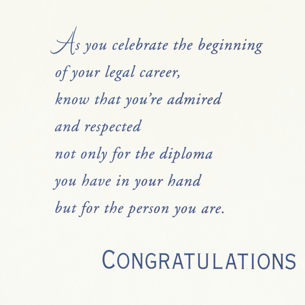 Law School Graduation Card (To Be a Good Lawyer)