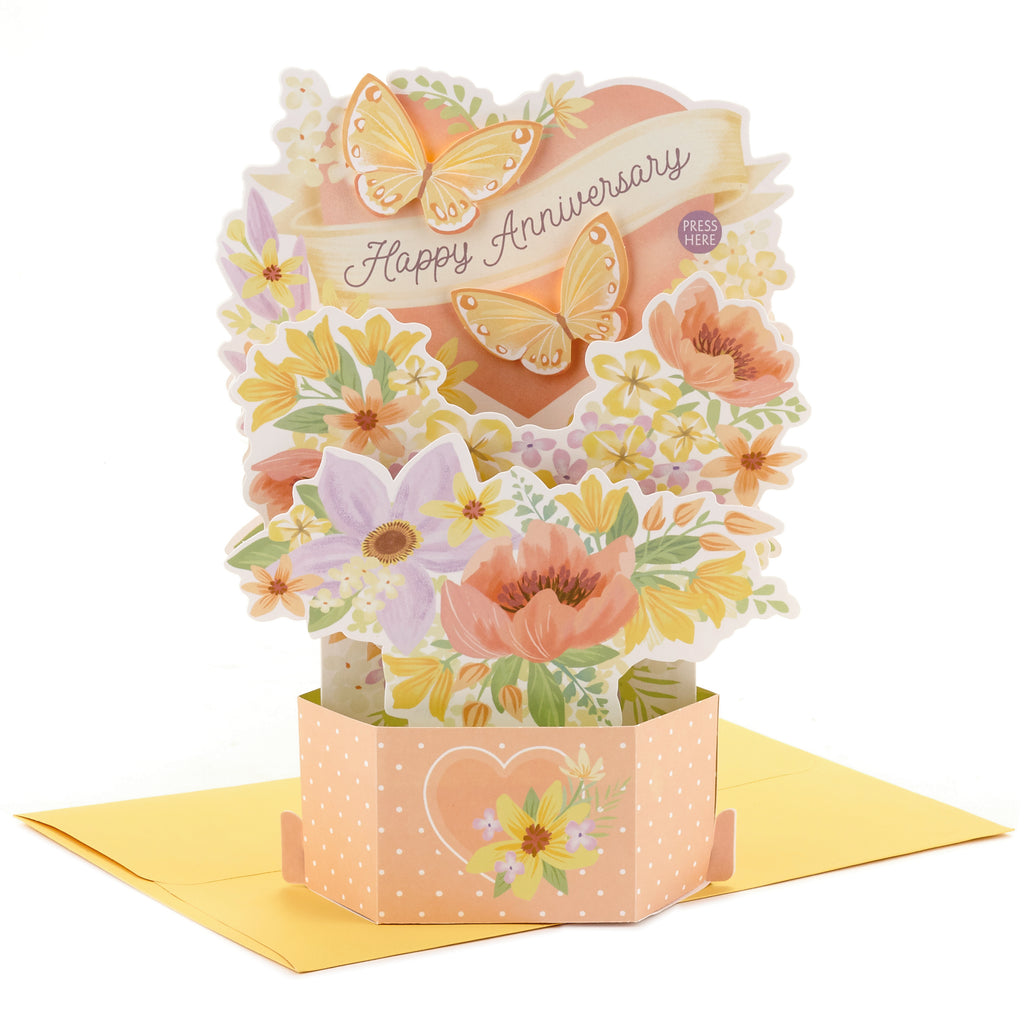  Paper Wonder Anniversary Pop Up Card for Wife or Girlfriend (Displayable Bouquet with Music)