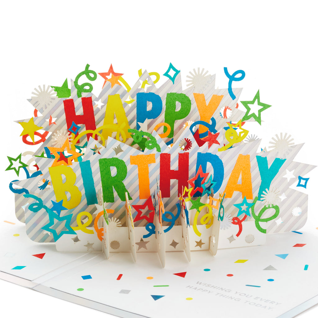 Signature Paper Wonder Pop Up Birthday Card (Happy Birthday)