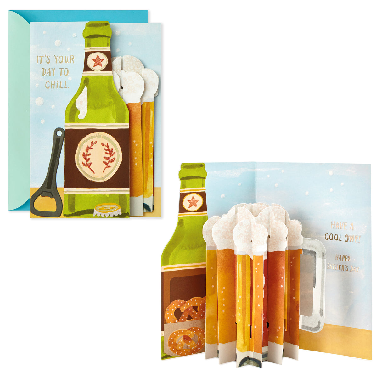 Paper Wonder Pop Up Fathers Day Card (Beer)