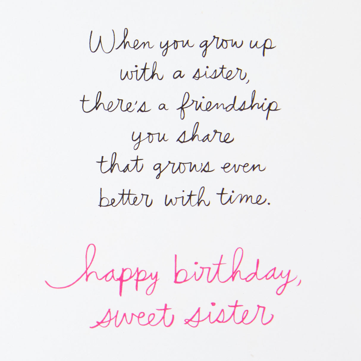 Signature Birthday Card for Sister (Butterflies)