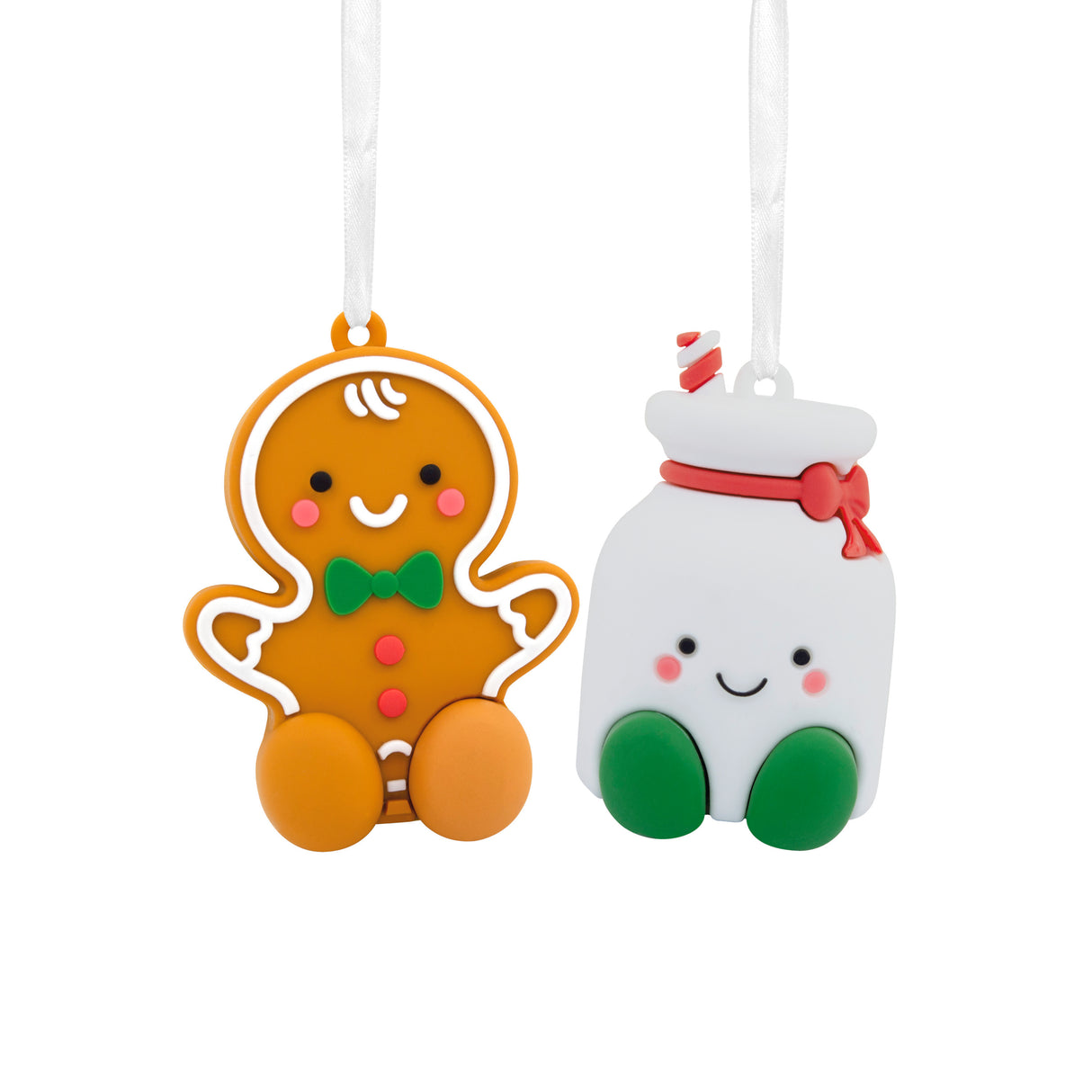 Better Together Gingerbread and Milk Magnetic Christmas Ornaments, Set of 2