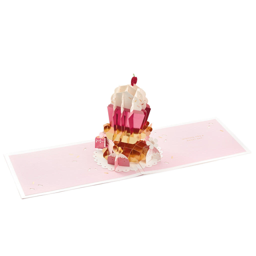 Signature Paper Wonder Pop Up Birthday Card (Cupcake, Sweet Day)