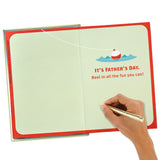 Fathers Day Card with Removable Tin Sign (Gone Fishing)