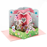 Paper Wonder Displayable Pop Up Mothers Day Card (Cat and Dog)