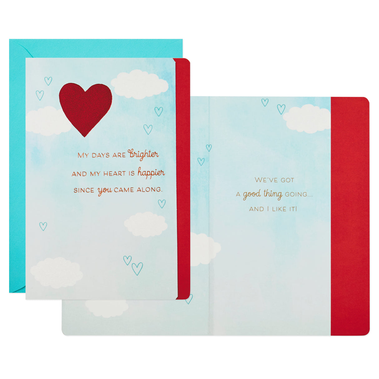 Hallmark Love Card Assortment, New Relationship/Miss You/Time Apart/Just Because (6 Cards with Envelopes)