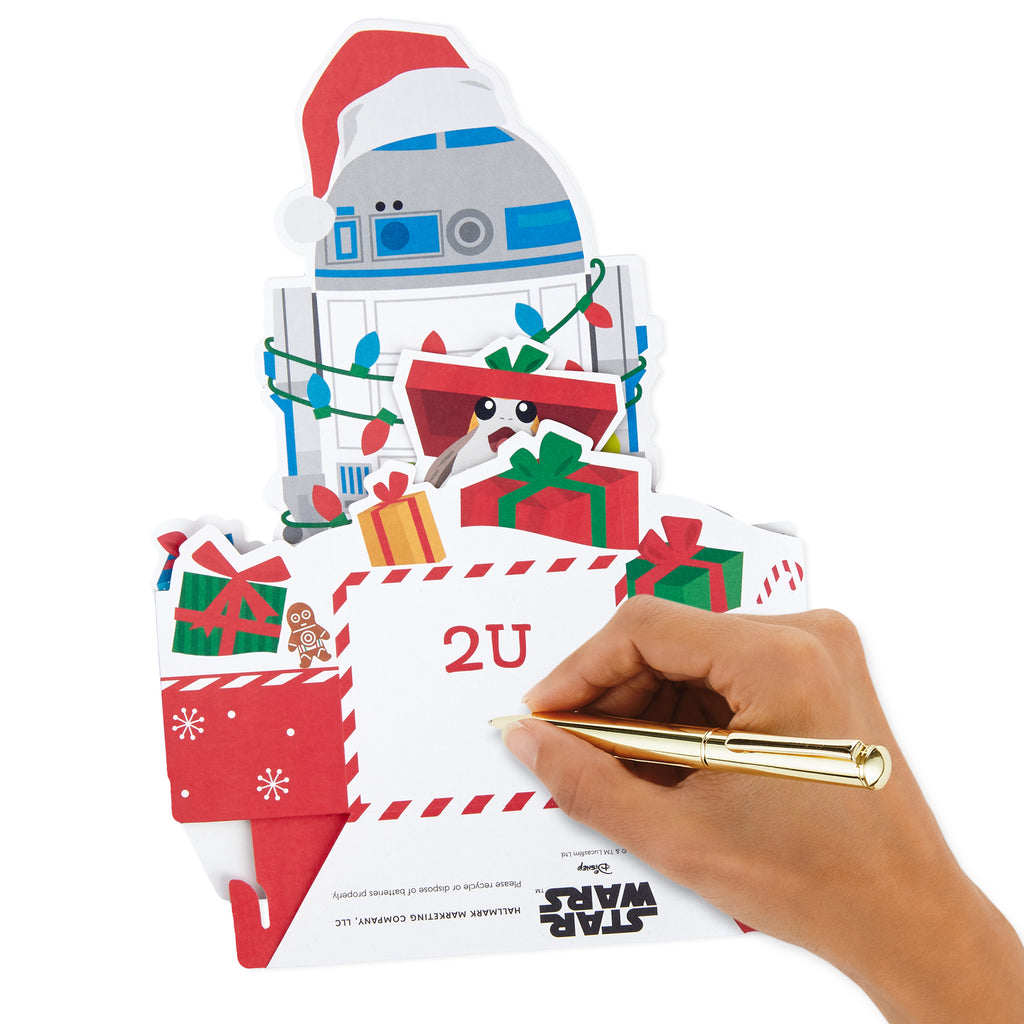 Paper Wonder Star Wars Displayable Pop Up Christmas Card with Music (R2-D2, We Wish You a Merry Christmas)
