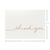 Signature Gold Thank You Cards, Gold Script (10 Cards with Envelopes)