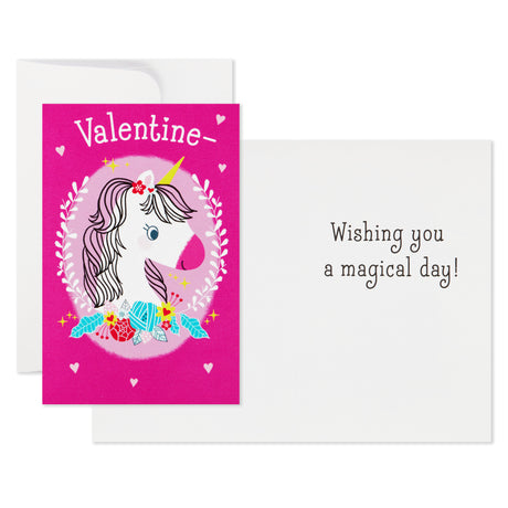 Assorted Valentines Day Cards for Kids, 12 Cards with Envelopes (Unicorns, Bears, Llamas)