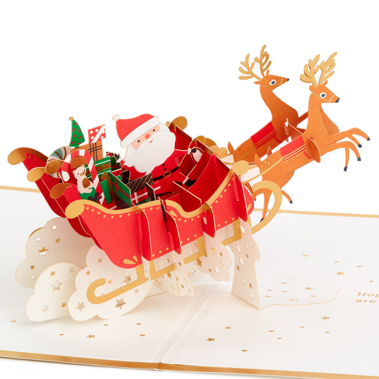 Signature Paper Wonder Pop Up Christmas Card (Santa's Sleigh)