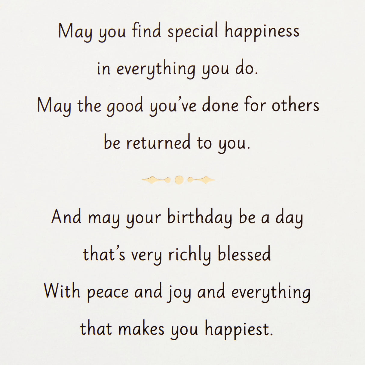 Golden Thread Birthday Card (A Birthday Wish)