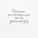 Pack of Happy New Year Cards, Peace and Joy (10 Cards with Envelopes)