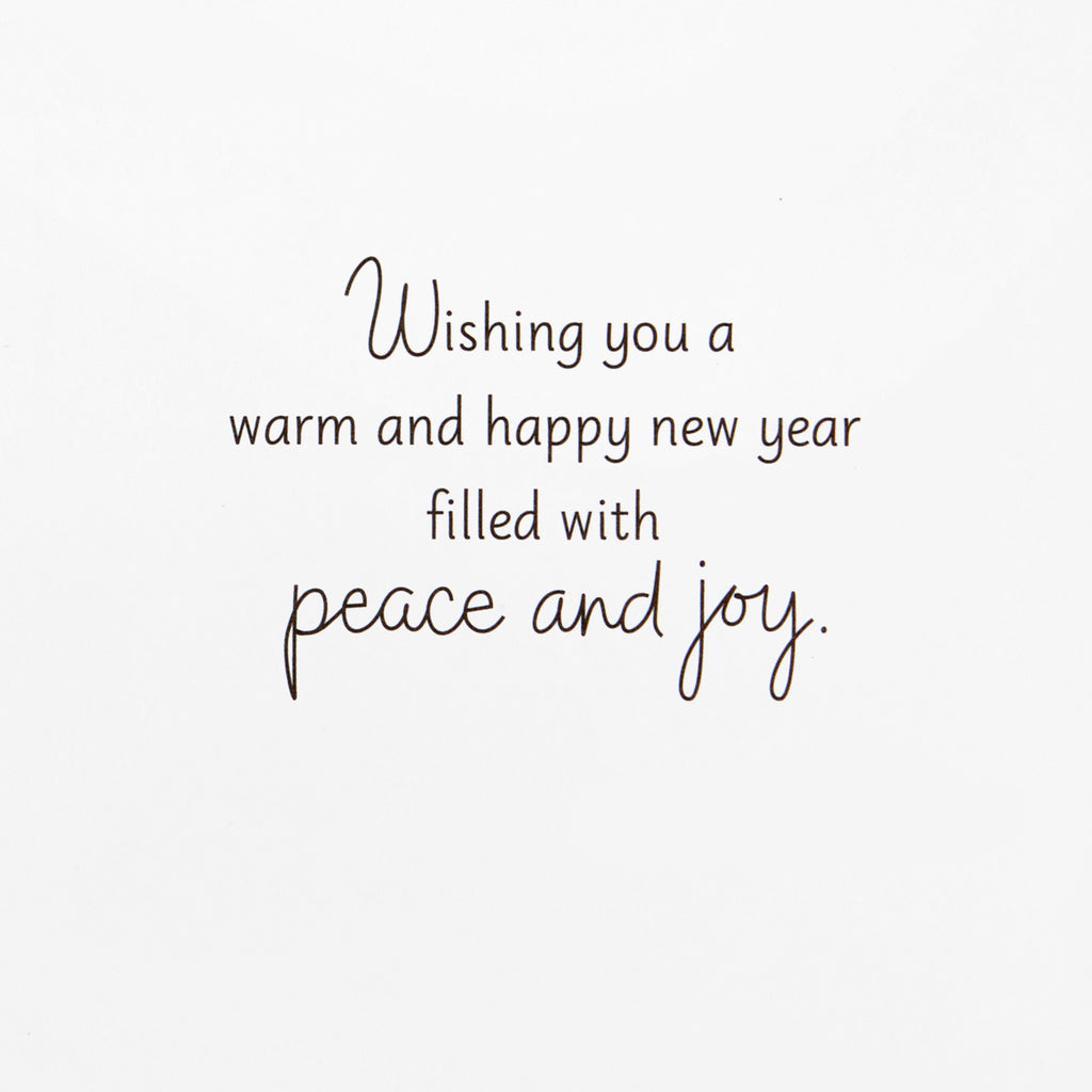 Pack of Happy New Year Cards, Peace and Joy (10 Cards with Envelopes)