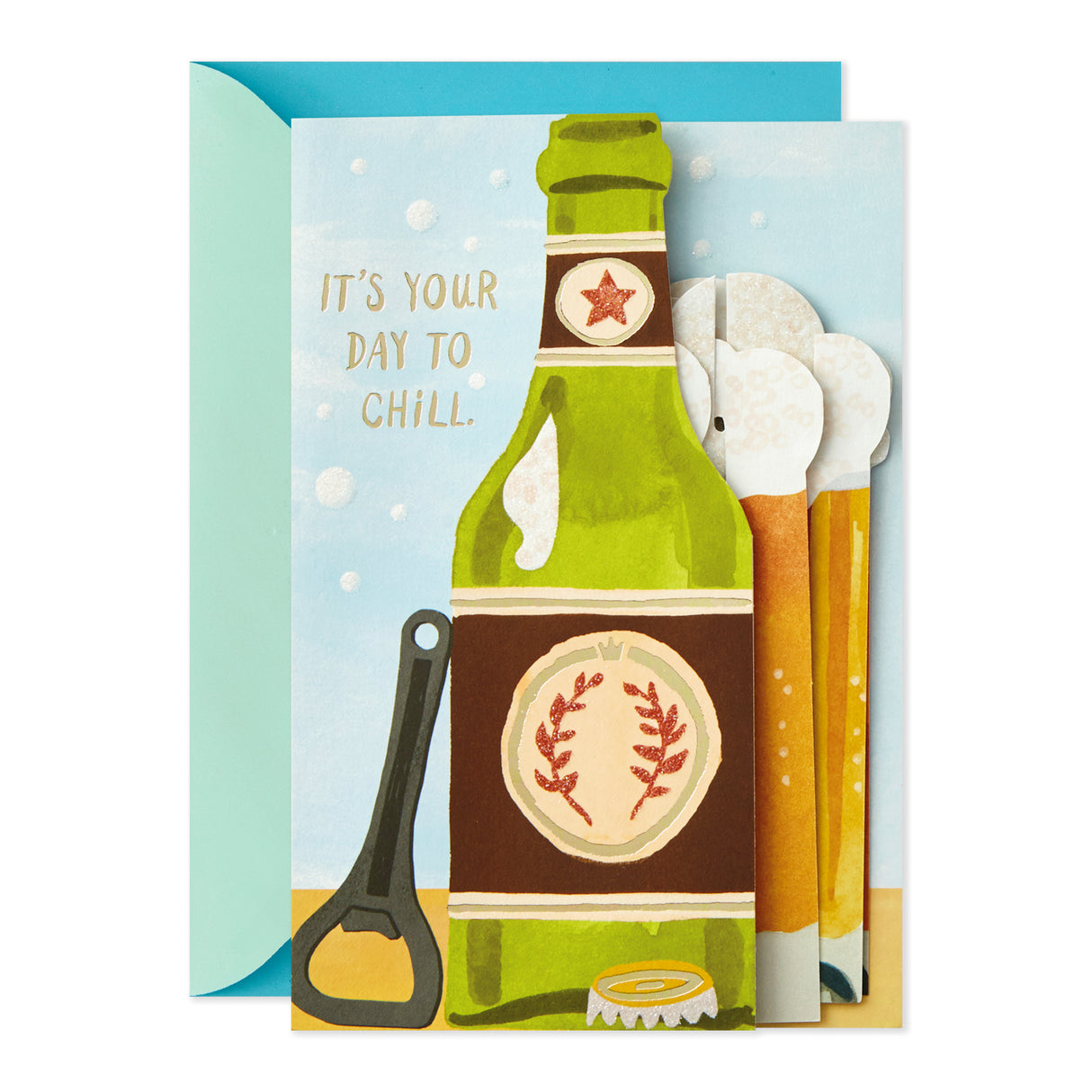 Paper Wonder Pop Up Fathers Day Card (Beer)