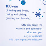 100th Birthday Greeting Card (100th with Confetti)