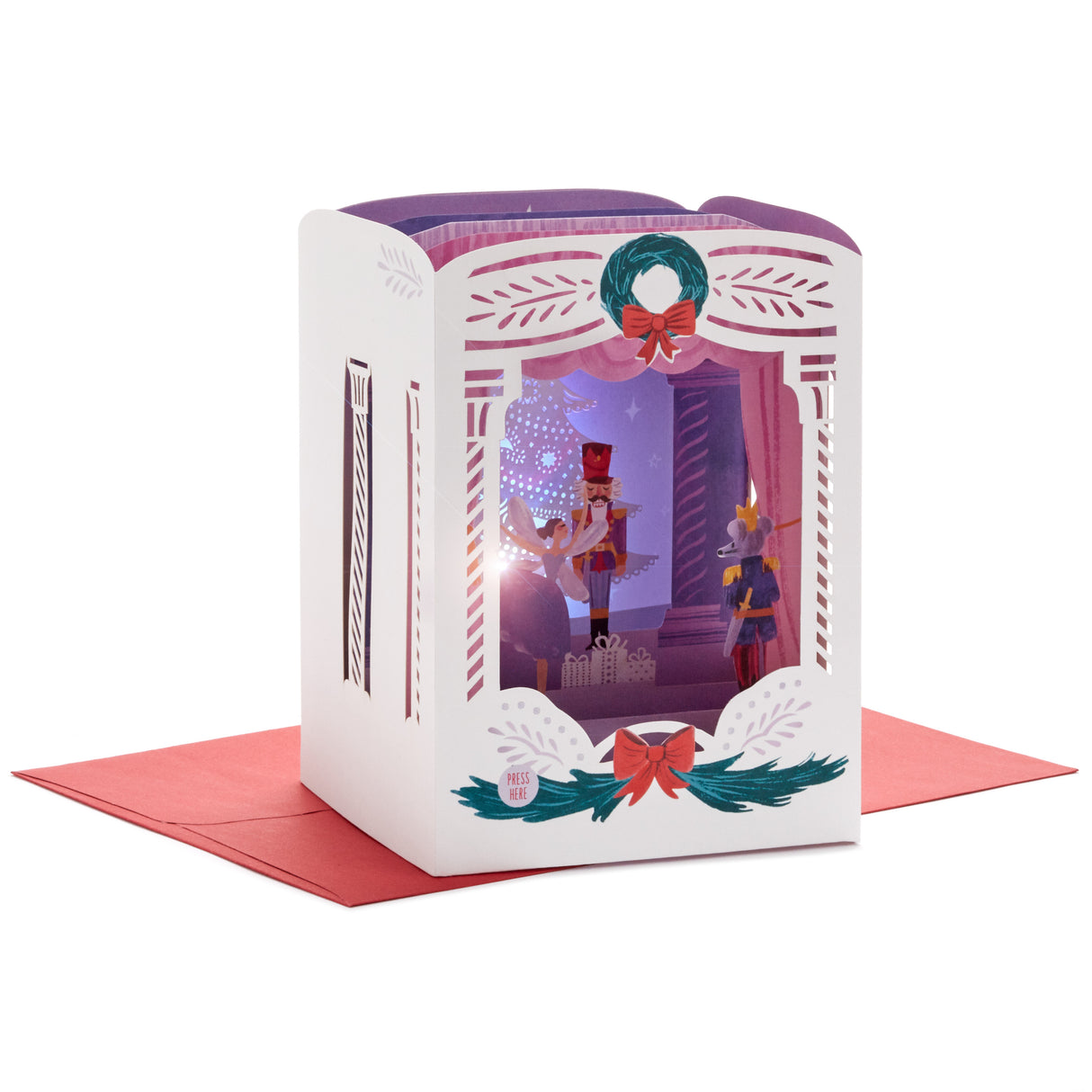 Paper Wonder Musical Pop Up Christmas Card (Nutcracker, Plays Dance of the Sugar Plum Fairy)