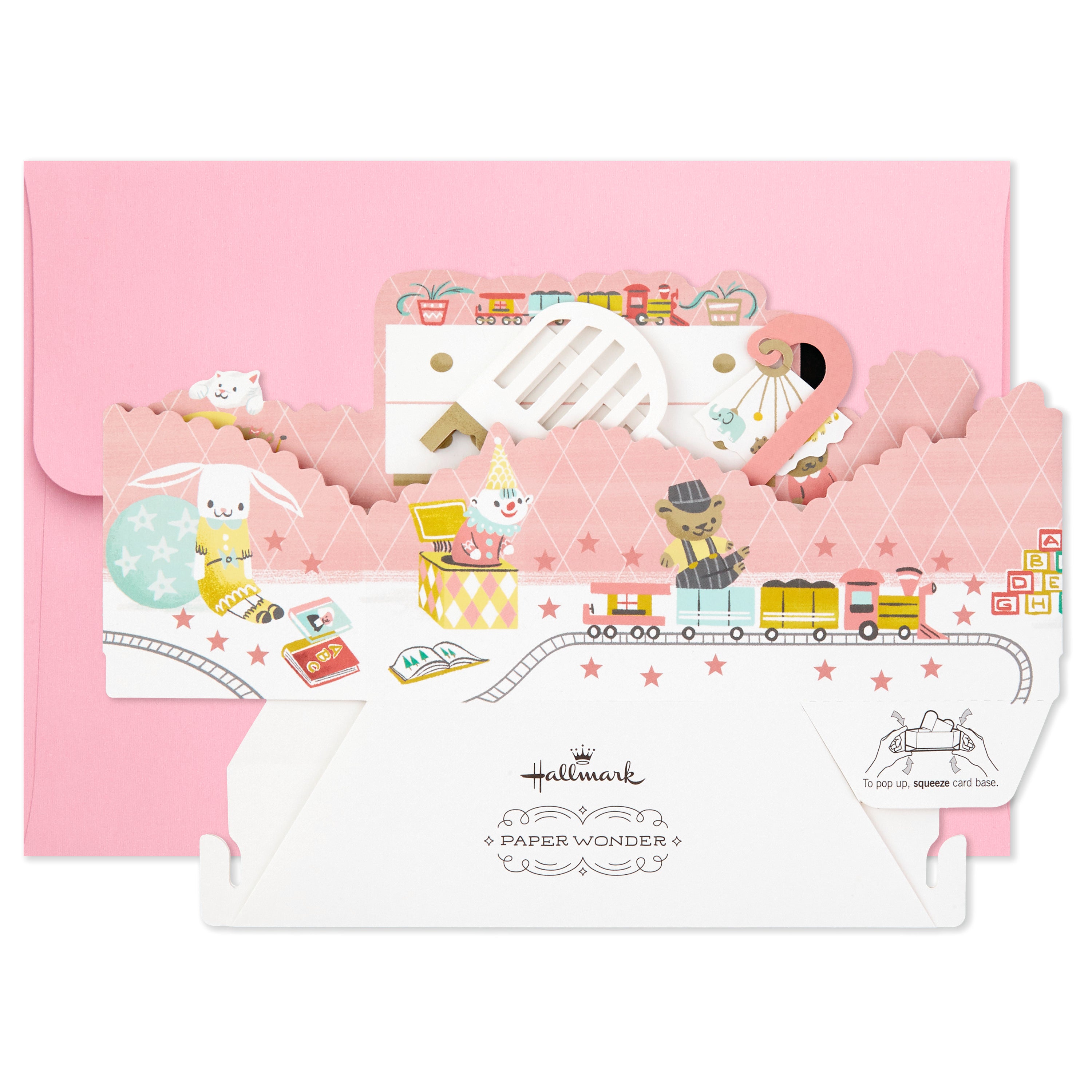 Paper Wonder Pop Up Baby Shower Card for Baby Girl (Nursery)