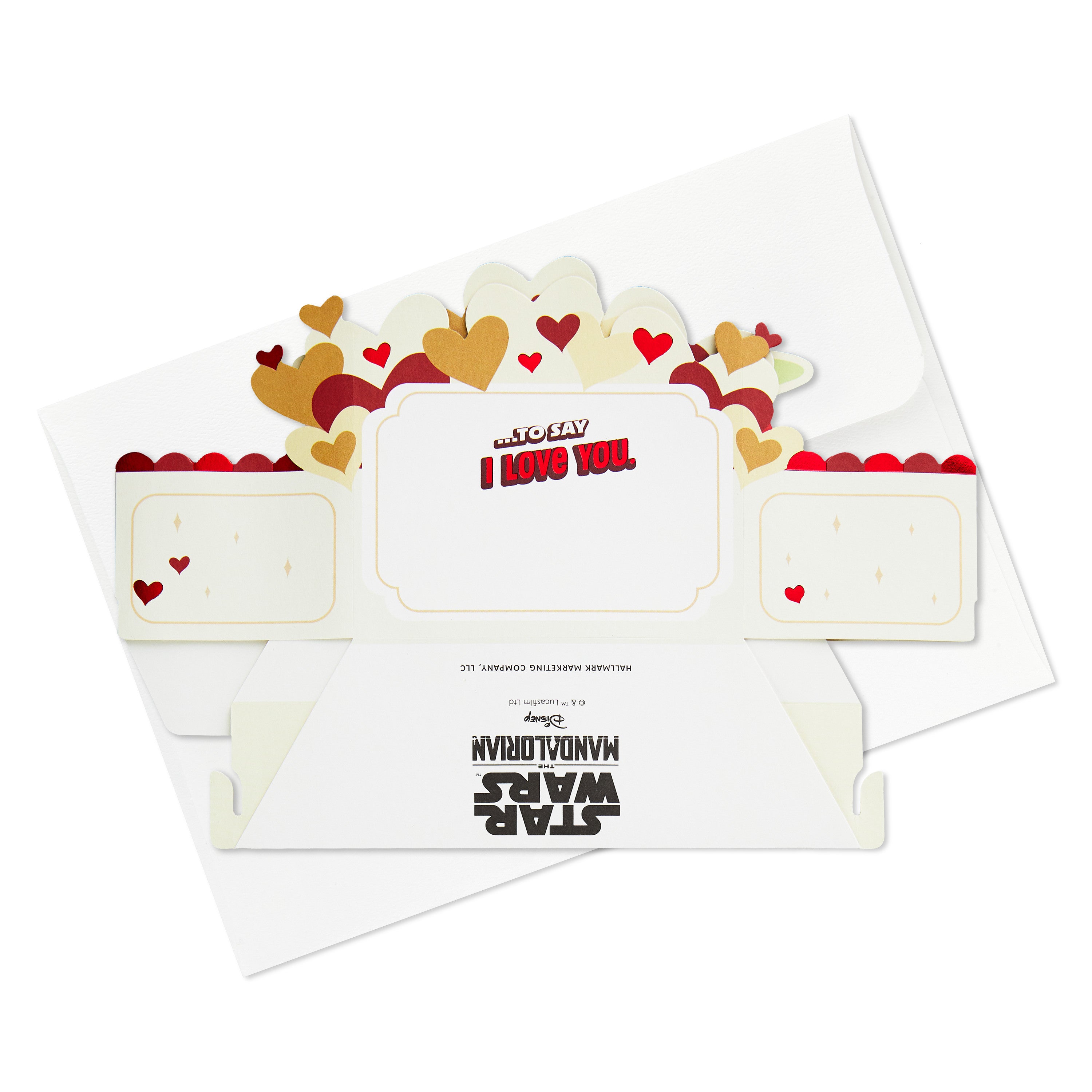 Paper Wonder Star Wars Baby Yoda Pop Up Love Card, Valentines Day Card, or Anniversary Card (Reaching Out)