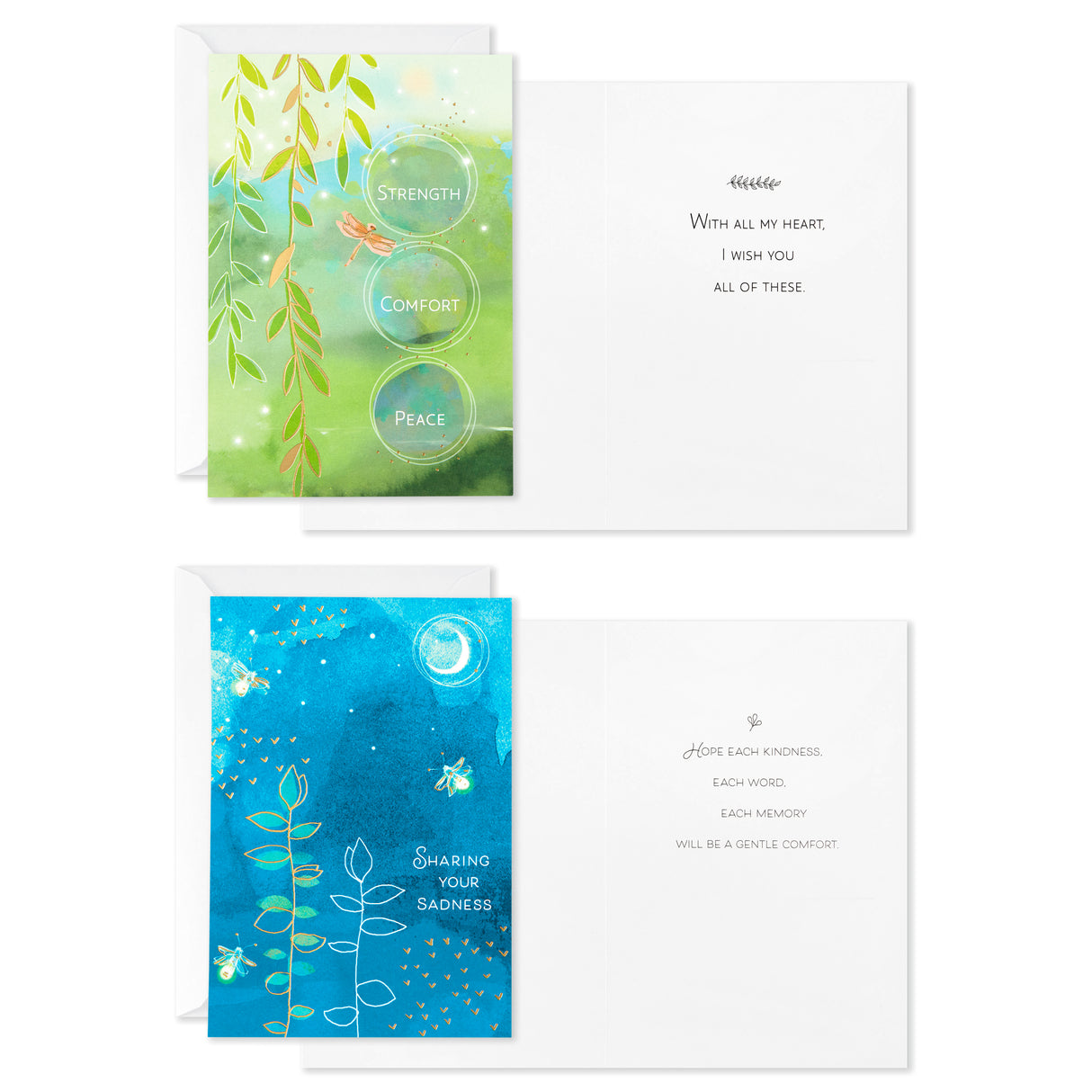 Assorted Thinking of You, Get Well, Sympathy Cards (12 Cards with Envelopes) Nature Prints 