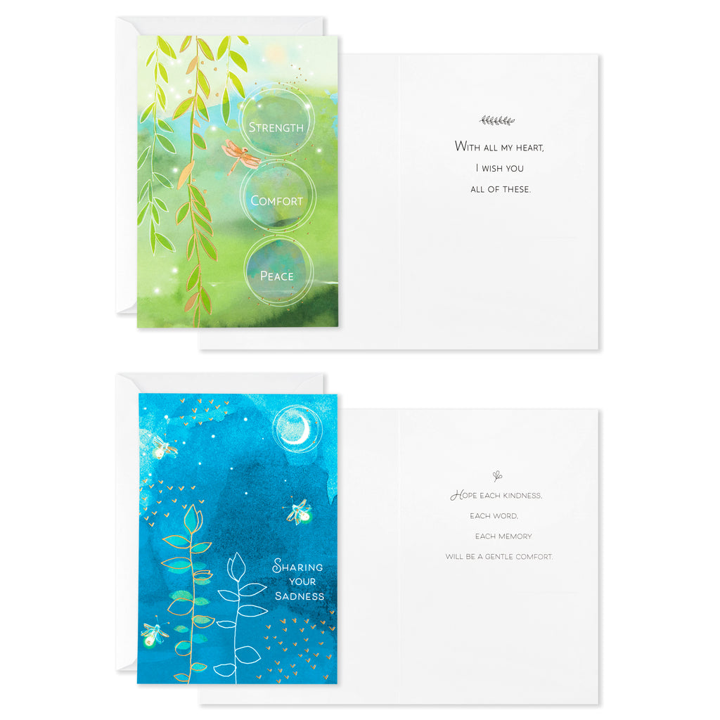 Assorted Thinking of You, Get Well, Sympathy Cards (12 Cards with Envelopes) Nature Prints 