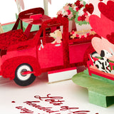 Signature Paper Wonder Pop Up Valentines Day Card (Vintage Red Truck)