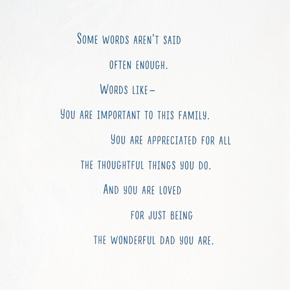 Father's Day Card (Some Words Aren't Said Often Enough)
