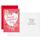 Pack of Valentines Day Cards, Hearts and Flowers (10 Valentine's Day Cards with Envelopes)