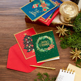 Boxed Christmas Cards Assortment, Festive Foil (40 Cards and Envelopes)