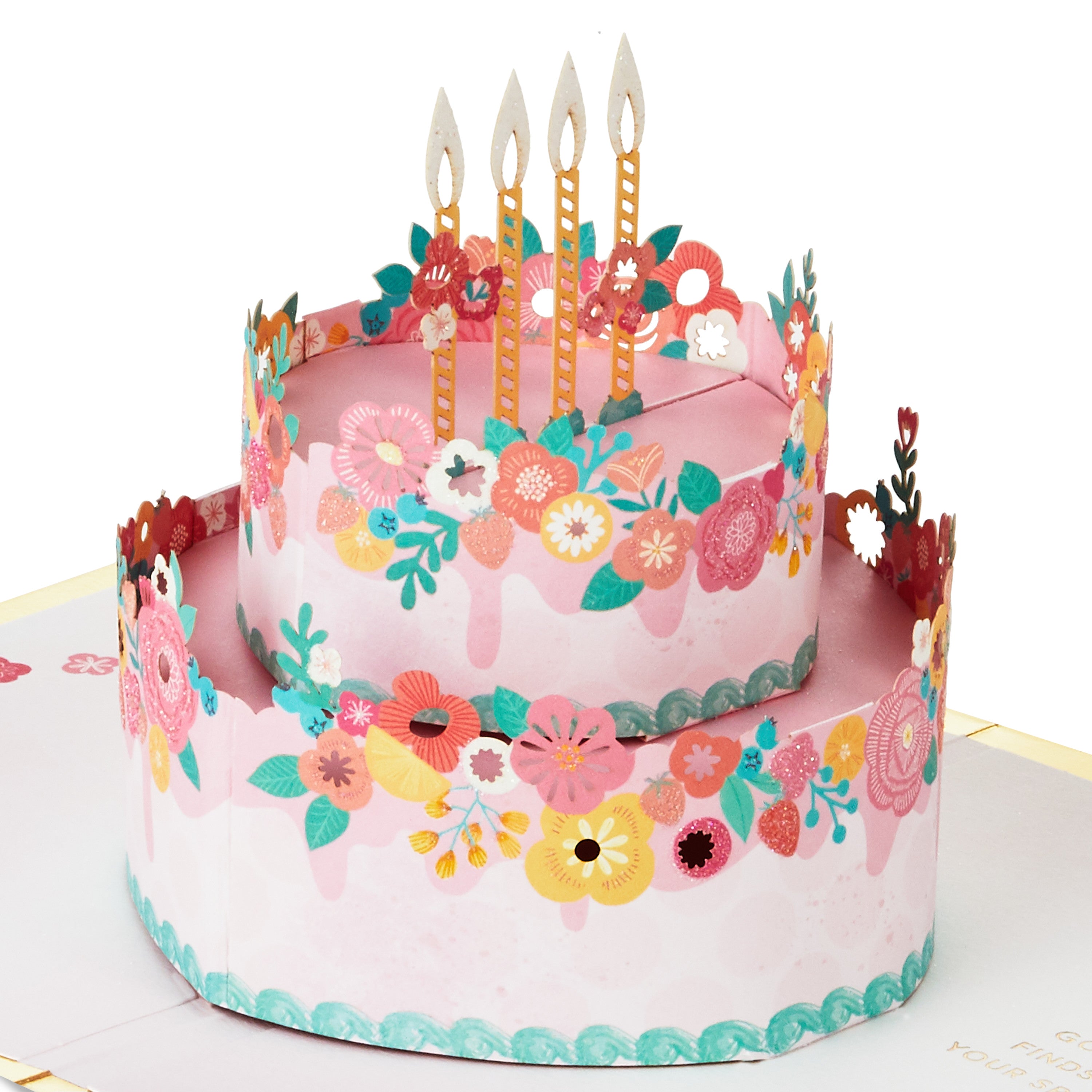  Signature Paper Wonder Pop Up Birthday Card for Women (Floral Birthday Cake)