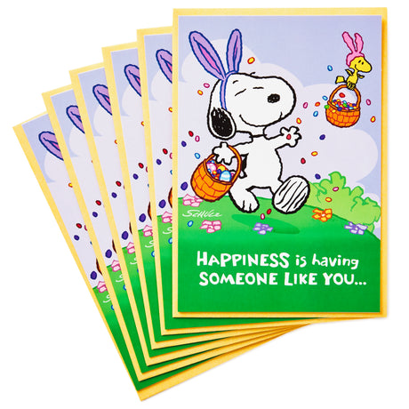 Peanuts Pack of Easter Cards, Snoopy Jelly Beans (6 Cards with Envelopes)