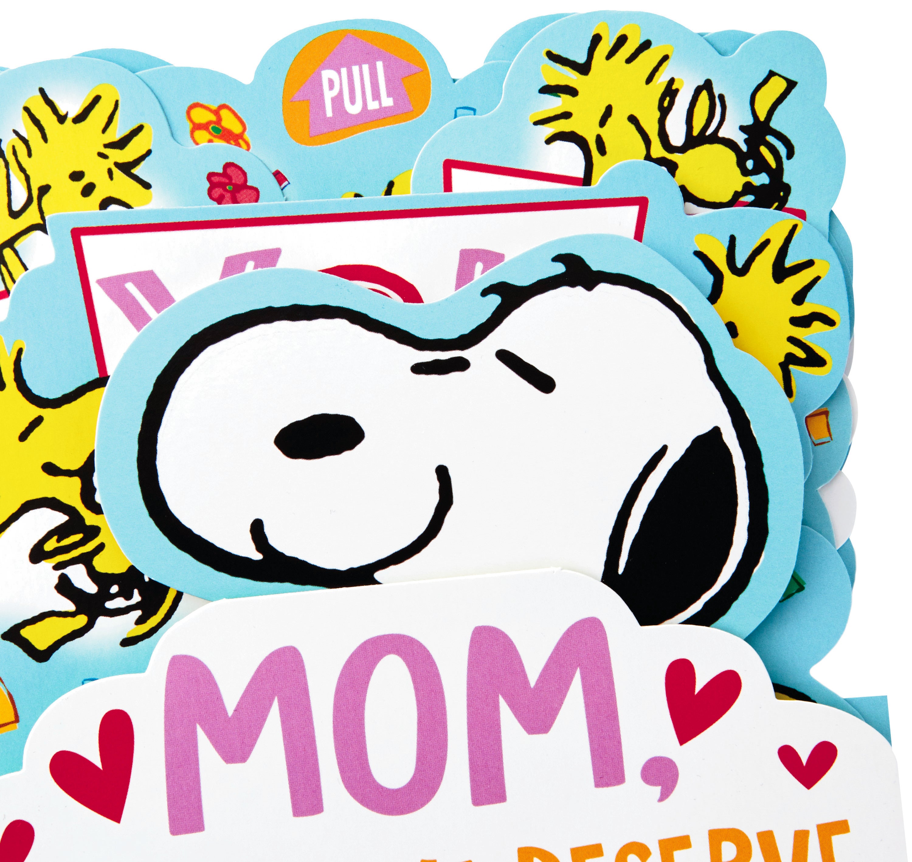 Peanuts Pop Up Mothers Day Card from Son or Daughter (Snoopy and Woodstock)