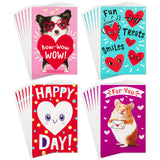 Assorted Valentines Day Cards for Kids, Happy Heart Day (24 Valentine's Day Cards with Envelopes)