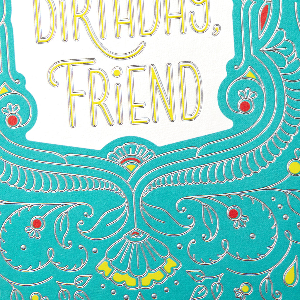 Golden Thread Birthday Card for Friend (Celebrating You)