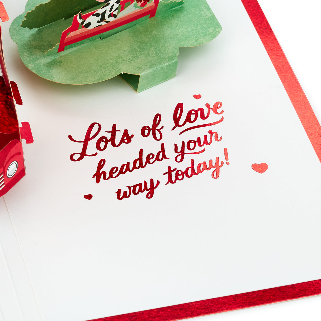 Signature Paper Wonder Pop Up Valentines Day Card (Vintage Red Truck)