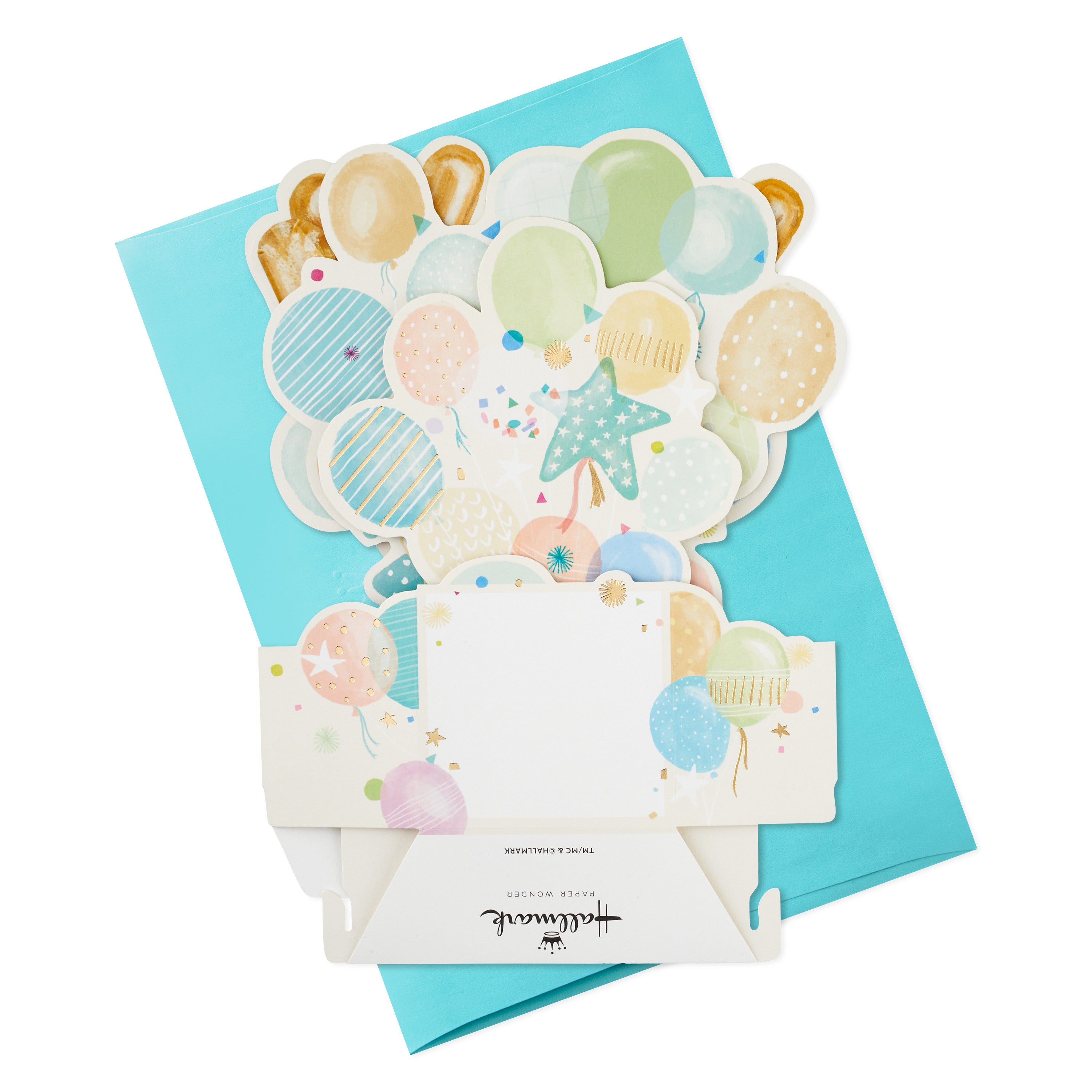 Hallmark Paper Wonder Congratulations Pop Up Card (Yay, Balloons) for Birthdays, Graduations, Promotions, Celebrations