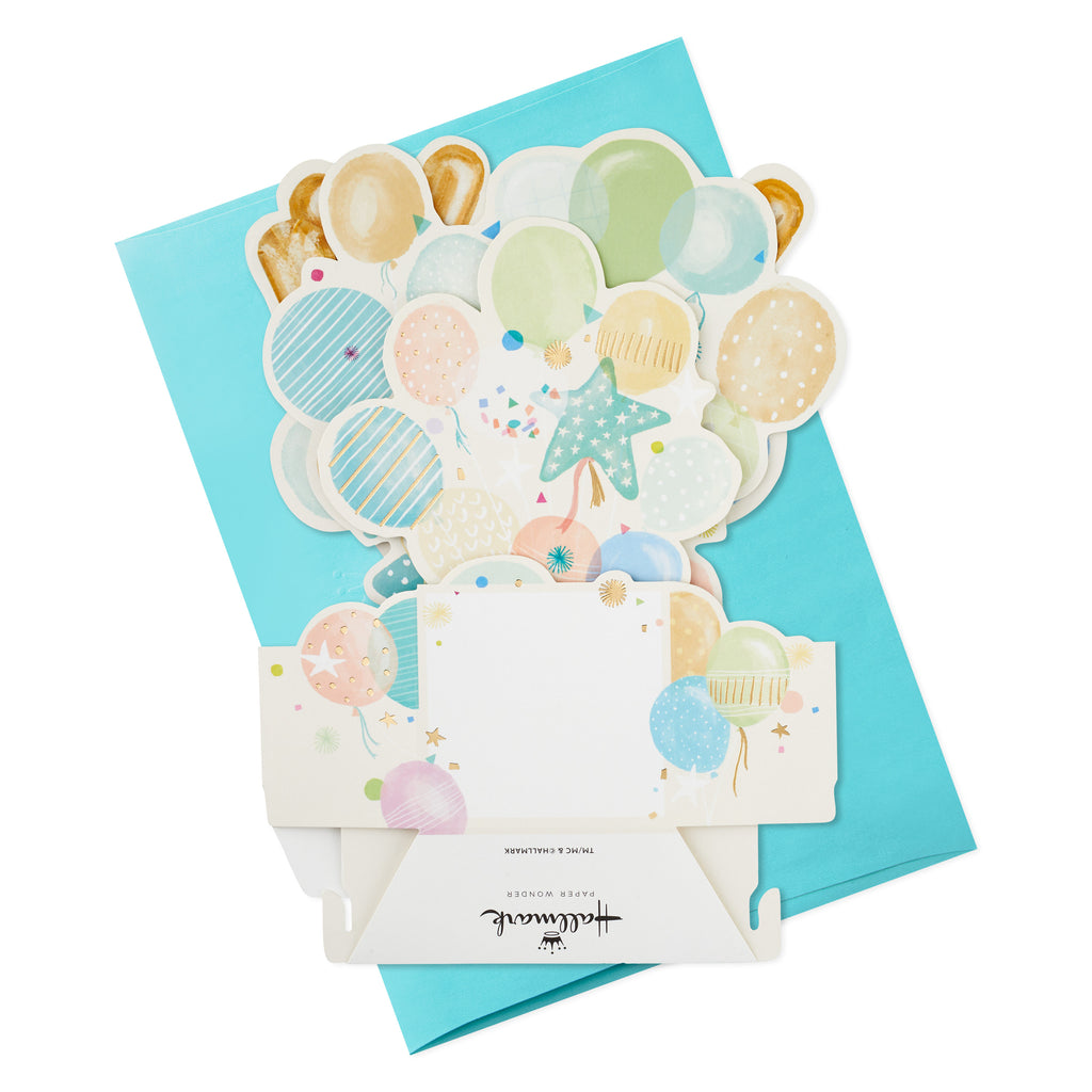 Hallmark Paper Wonder Congratulations Pop Up Card (Yay, Balloons) for Birthdays, Graduations, Promotions, Celebrations