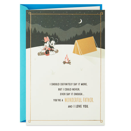 Fathers Day Card for Husband (Mickey Mouse and Minnie Mouse Camping)