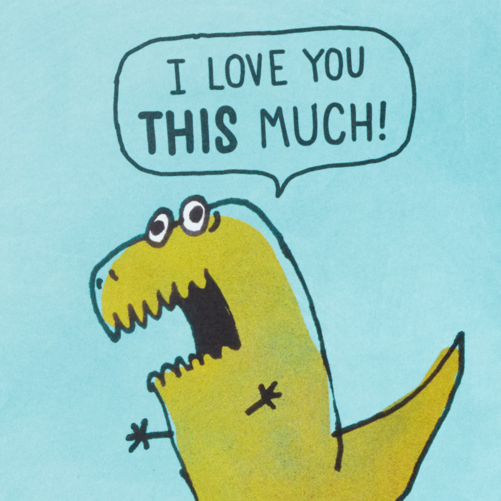 Shoebox Funny Love Card, Anniversary Card, or Birthday Card (T Rex Arms)