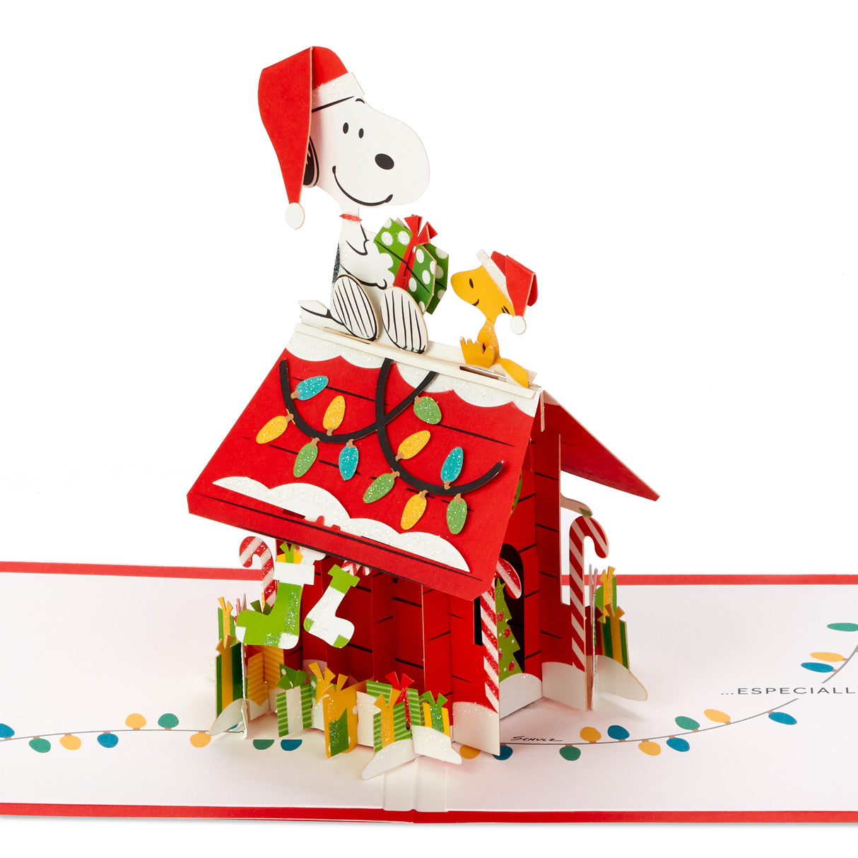 Signature Paper Wonder Pop Up Christmas Card (Peanuts, Snoopy's Dog House)