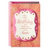 Mahogany Birthday Card for Daughter (I Celebrate You)