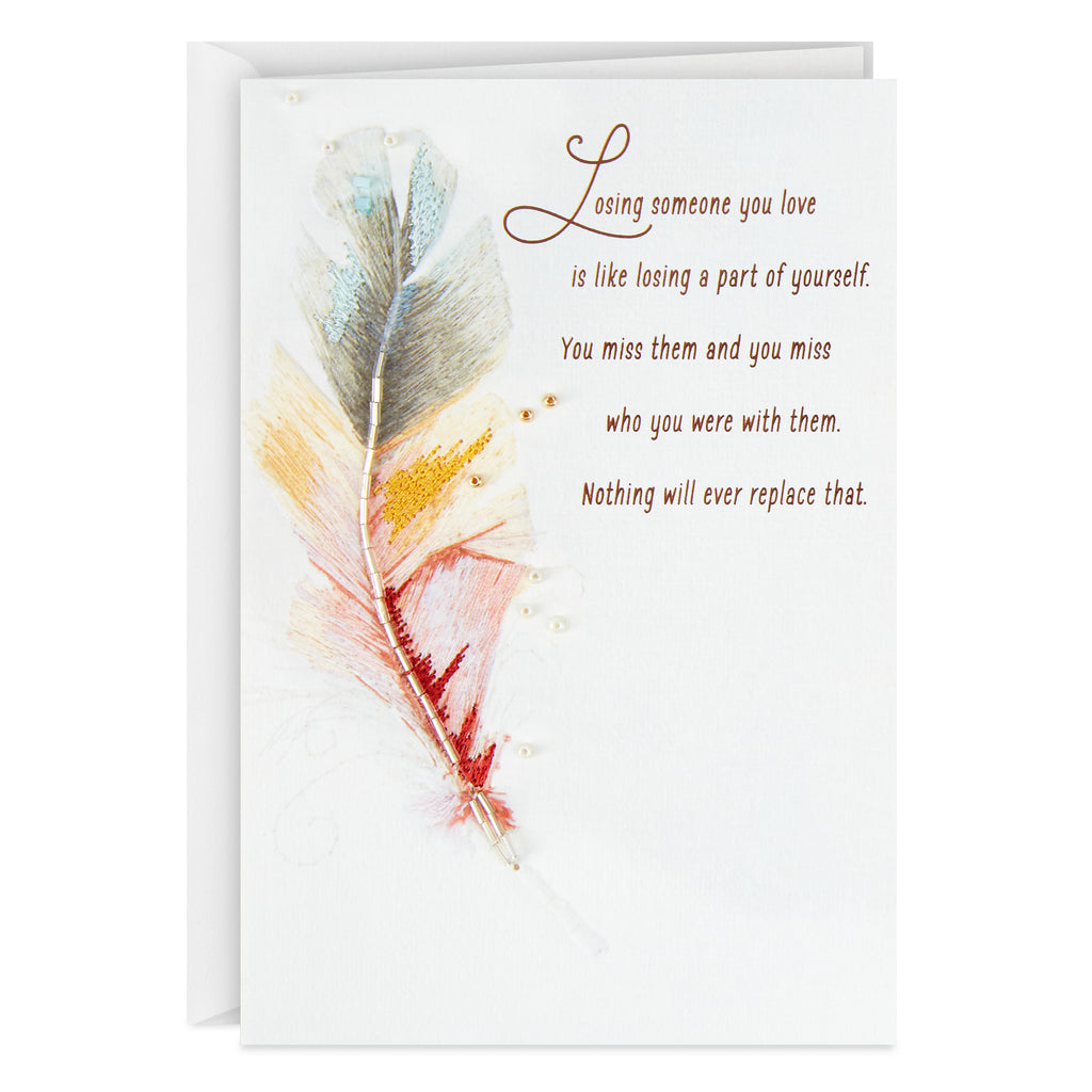 Sympathy Card (Gemstone Feather)