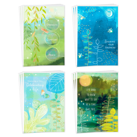 Assorted Thinking of You, Get Well, Sympathy Cards (12 Cards with Envelopes) Nature Prints 