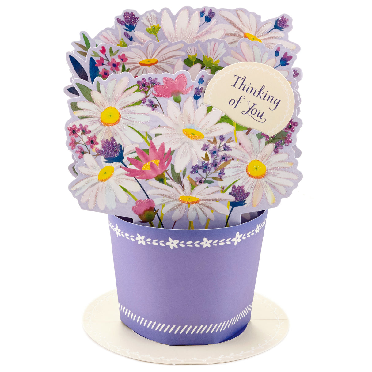 Paper Wonder Thinking of You, Birthday, Encouragement Pop Up Card (Displayable Daisy Bouquet)