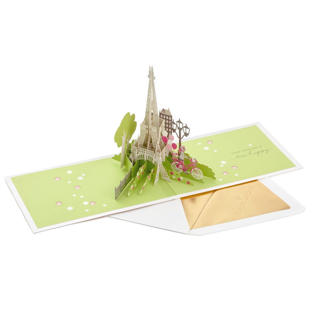 Signature Paper Wonder Pop Up Birthday Card (Paris, Trés Happy)